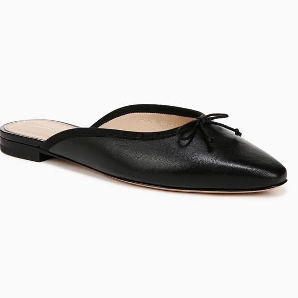 Veronica Beard Catherine Black Leather Mules Shoes US 9 $350 BNIB - Picture 7 of 11